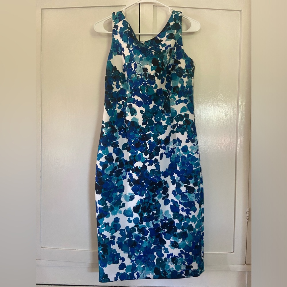 Calvin Klein Floral Sleeveless Pencil Sheath Dress